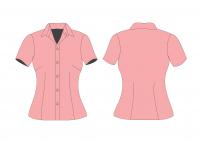 Camisa Social c/ Pence - M/C Feminina